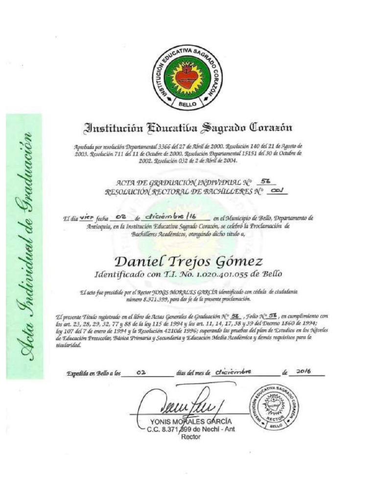 Hoja de Vida - Daniel Trejos | PDF