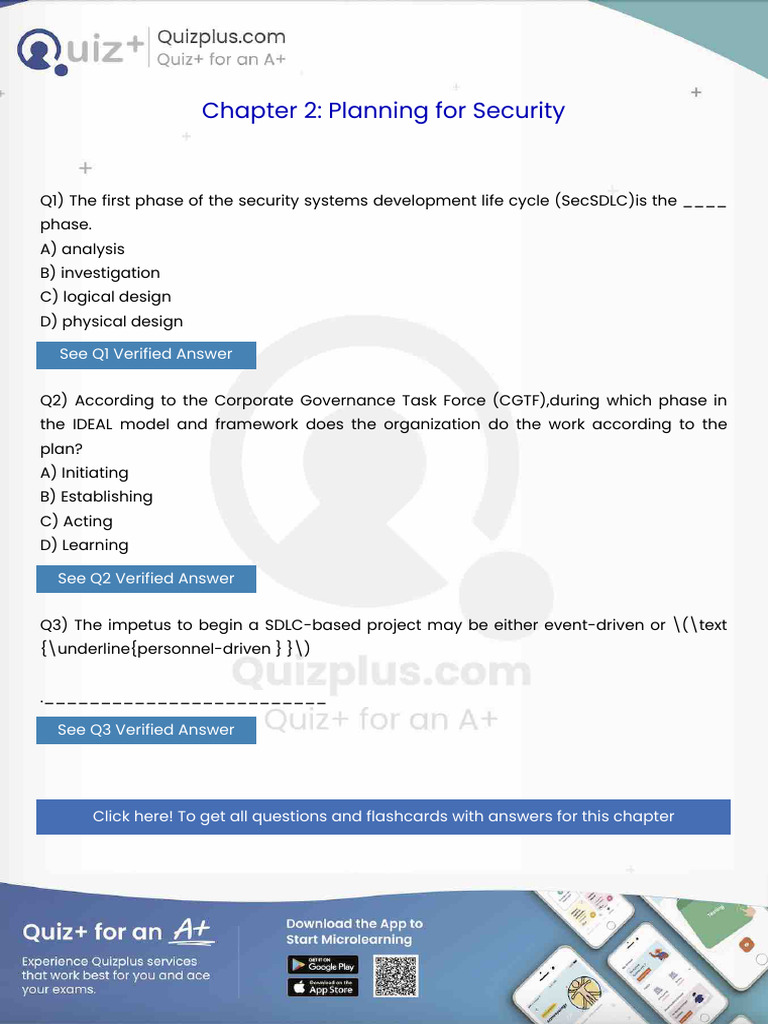 The First Phase of The Security Systems Development Life Cycle ...