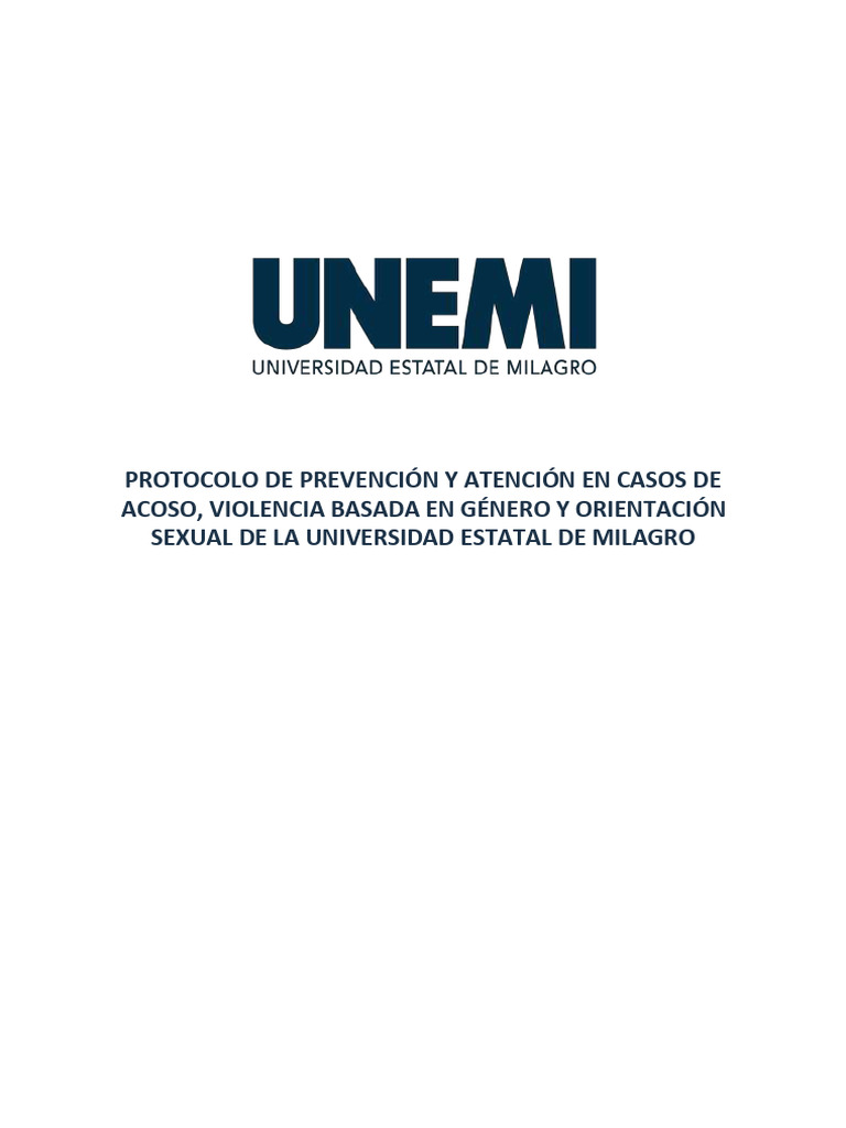 Protocolo de Prevencion y Atencion en Casos de Acoso y Violencia Basada ...
