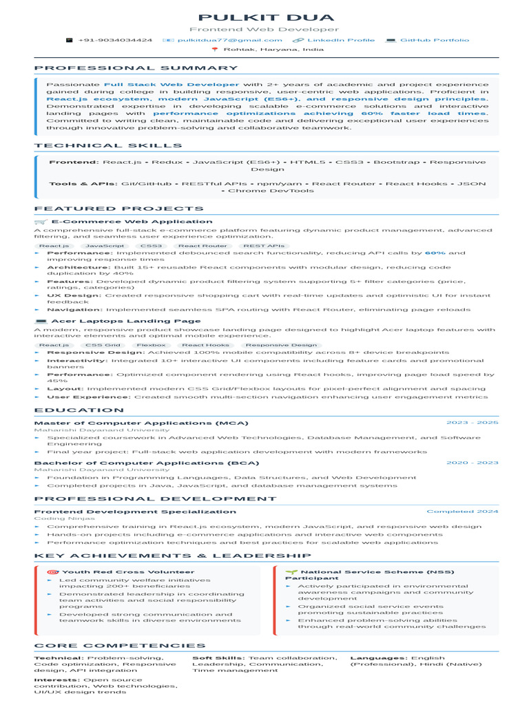 Pulkit Resume | PDF | Web Application | Software