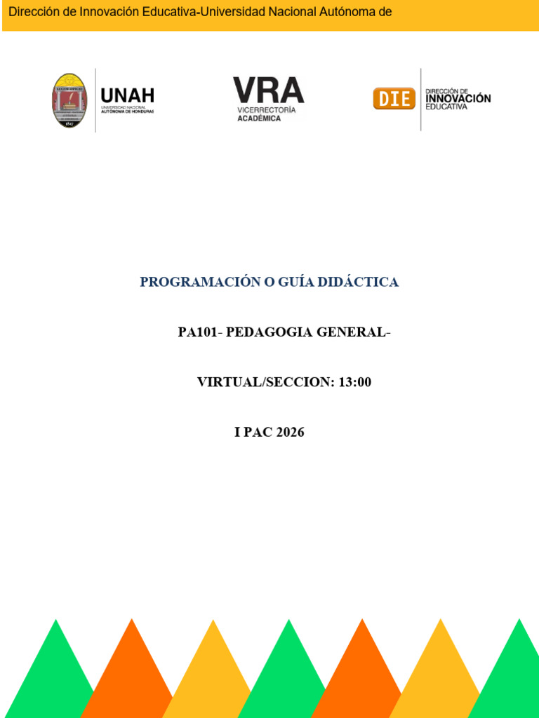 1300-Guia Didactica - PA101 - PEDAGOGIA GENERAL | PDF | Pedagogía ...