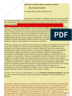 Historiografia literária e discurso crítico