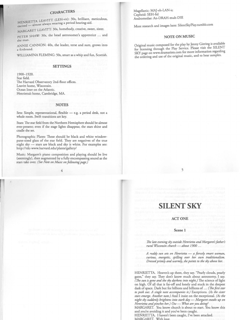 Silent Sky Script | PDF | Astronomy