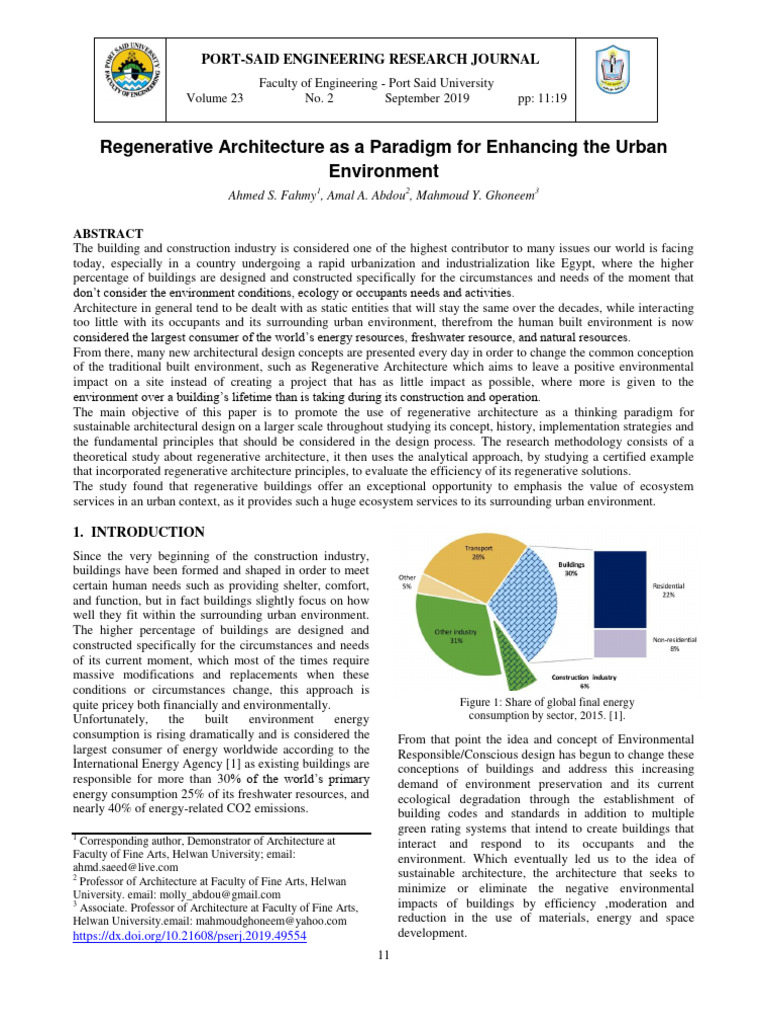 Regenerative Architecture As A Paradigm | PDF | Sustainability | Green ...