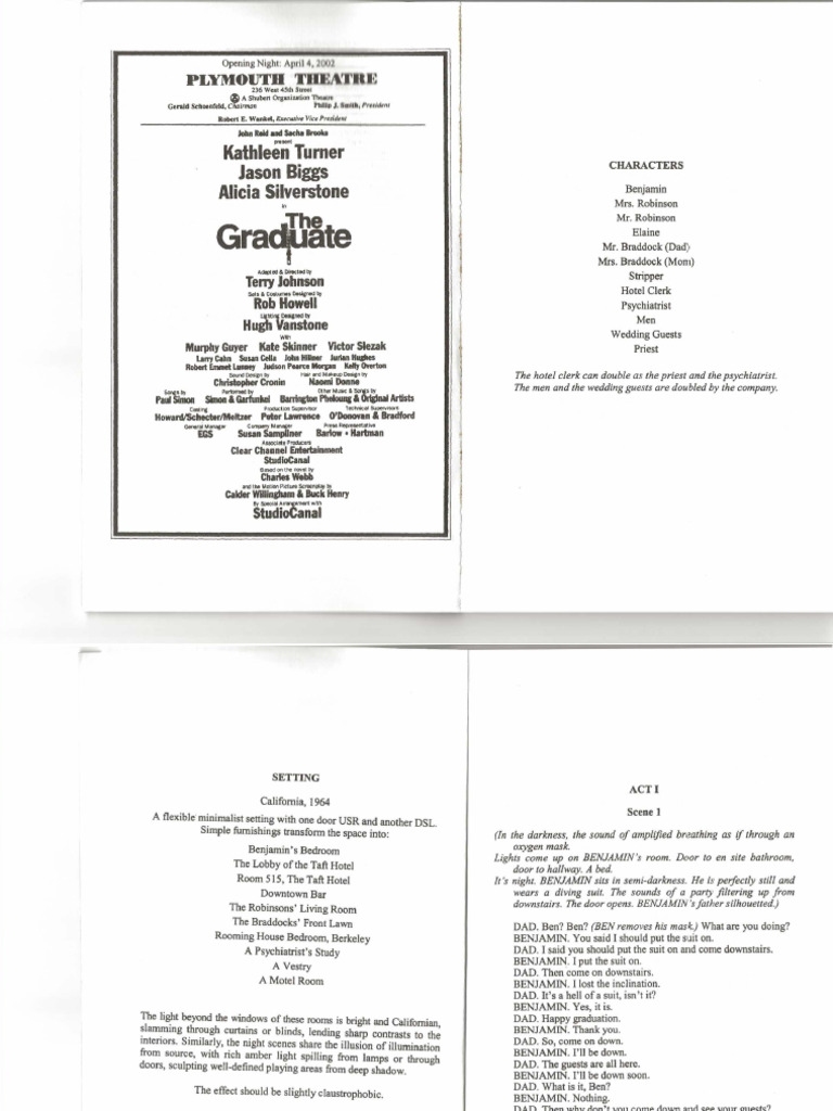 The Graduate - Play Script | PDF
