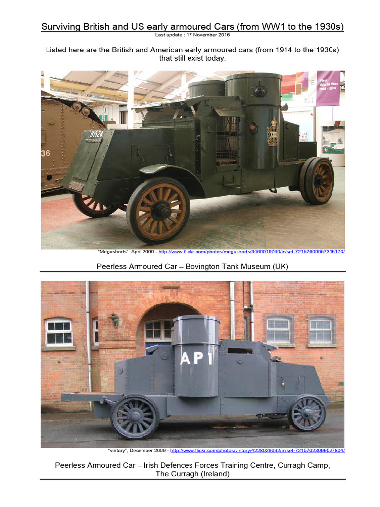 Surviving British Early Armoured Cars | PDF | Combat Vehicles ...