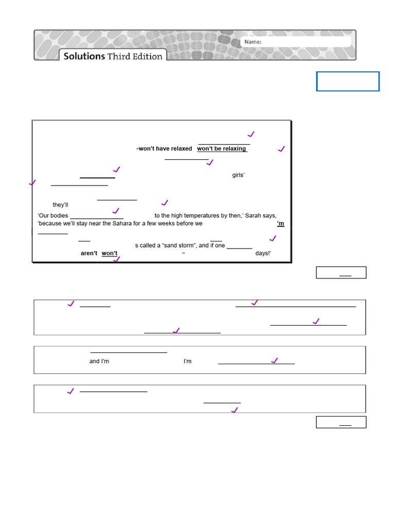 Sol3e Int U3 Progress Test B | PDF | Subject (Grammar)