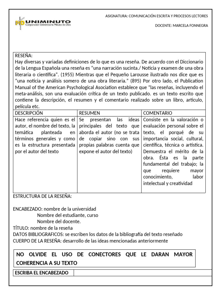 La Reseña Esquema | PDF | Cuentos