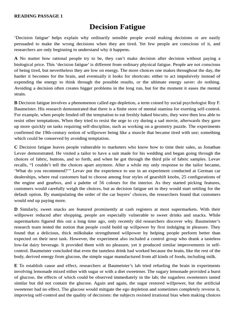 30-3 - Reading Passage 1 | PDF | Psychology | Psychological Concepts