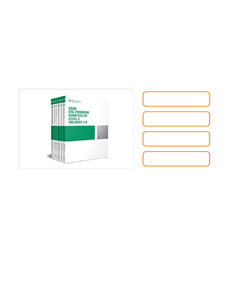 CFA Program Curriculum 2020 Level II Volumes 1-6 Box Set CFA Curriculum ...