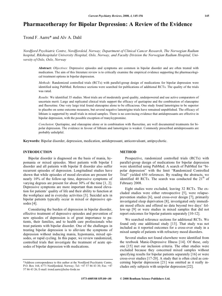 D0003SR | PDF | Bipolar Disorder | Antidepressant