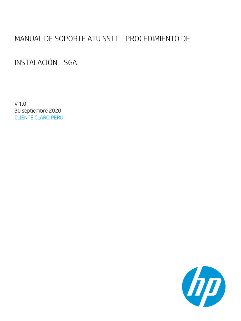 Manual de Soporte Atu SSTT - Procedimiento de Instalación - Sga | PDF ...