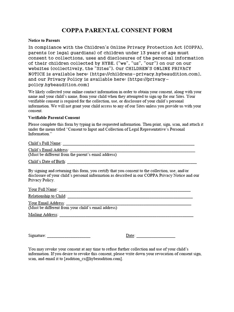 (ENG) Consent Form | PDF