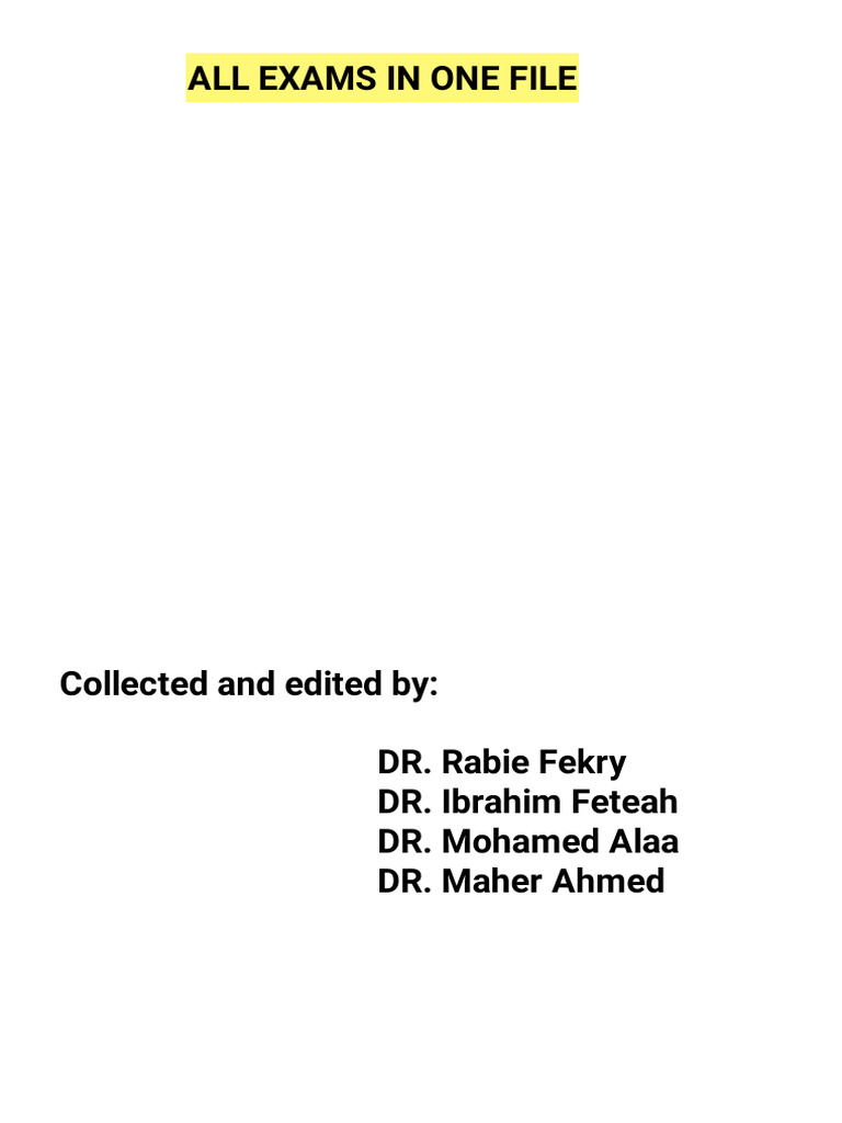 All Exams in One File | PDF