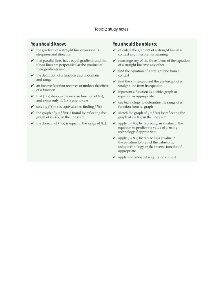 Topic 2 Study Notes-2 | PDF