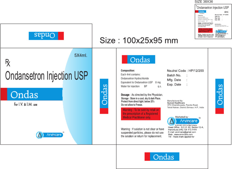 Ondansetron Injection USP Artwork Label and Carton | PDF