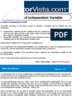 Example of Independent Variable