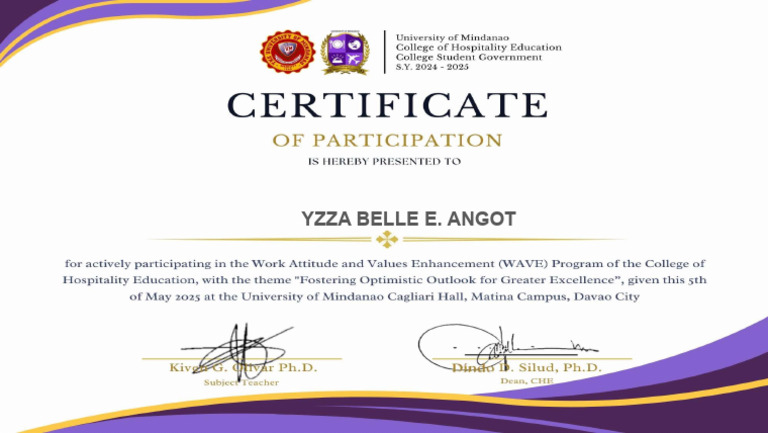 Work Attitude and Values Enhancement (Wave) Program For Tourism and ...