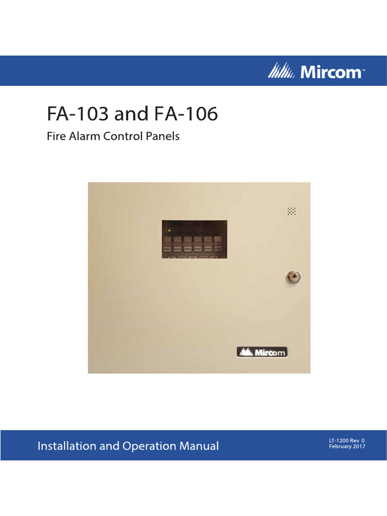 DYA - Ficha Tecnica Panel Mircom FA 106 | PDF