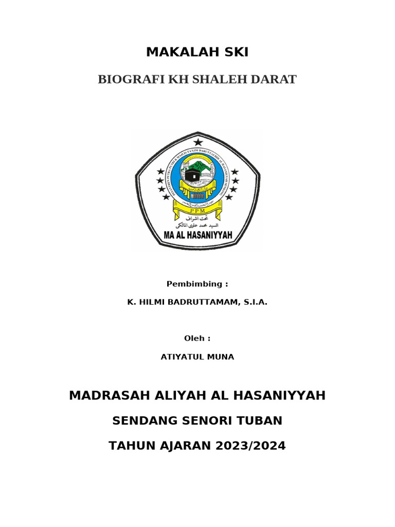 Biografi KH Shaleh Darat | PDF