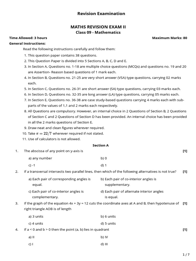 Maths Rev 2 | PDF