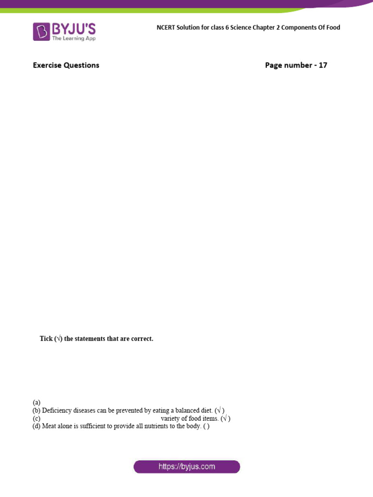 Ncert Sol Cbse Class 6 Science Chapter 2 | PDF