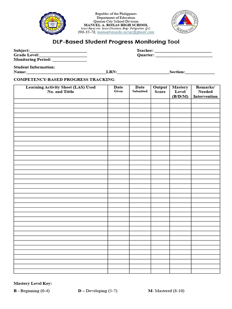 DLP Based Student Progress Monitoring Tool | PDF | Learning | Intelligence
