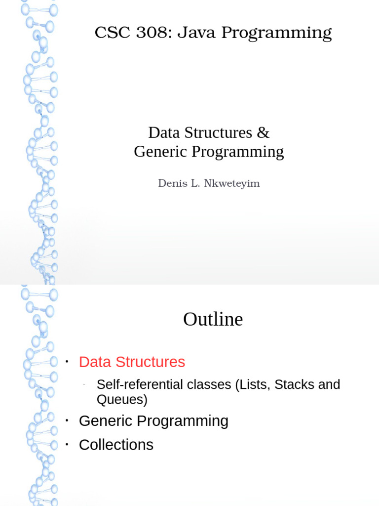 CSC308 Second Semester 2020-2021 Part 6 - Data Structures and Generic ...