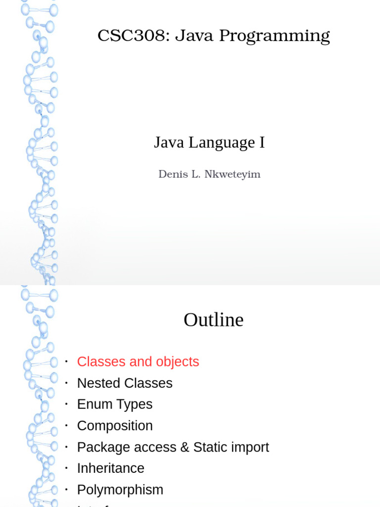 CSC308 Second Semester 2020-2021 Part 3 - Java Language I | PDF ...