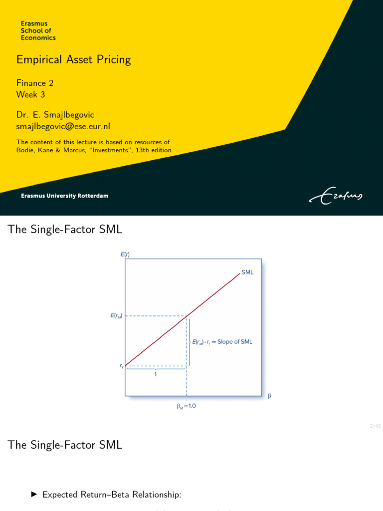Lecture 3 Empirics - 2025 | PDF | Capital Asset Pricing Model | Beta ...