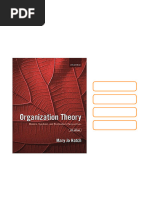 Organization Theory: Modern, Symbolic, and Postmodern Perspectives