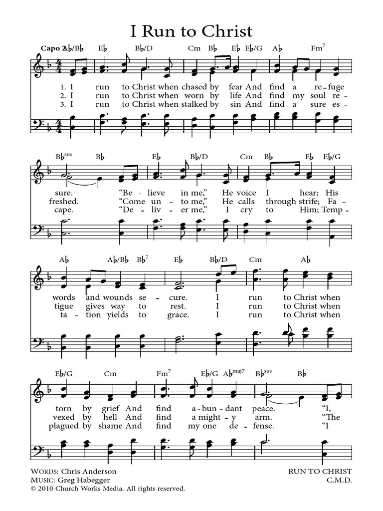 I Run To Christ-Hymn | PDF | Religious Belief And Doctrine