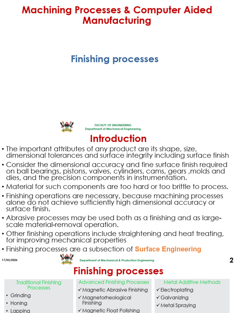 Finishing Processes | PDF | Abrasive | Grinding (Abrasive Cutting)