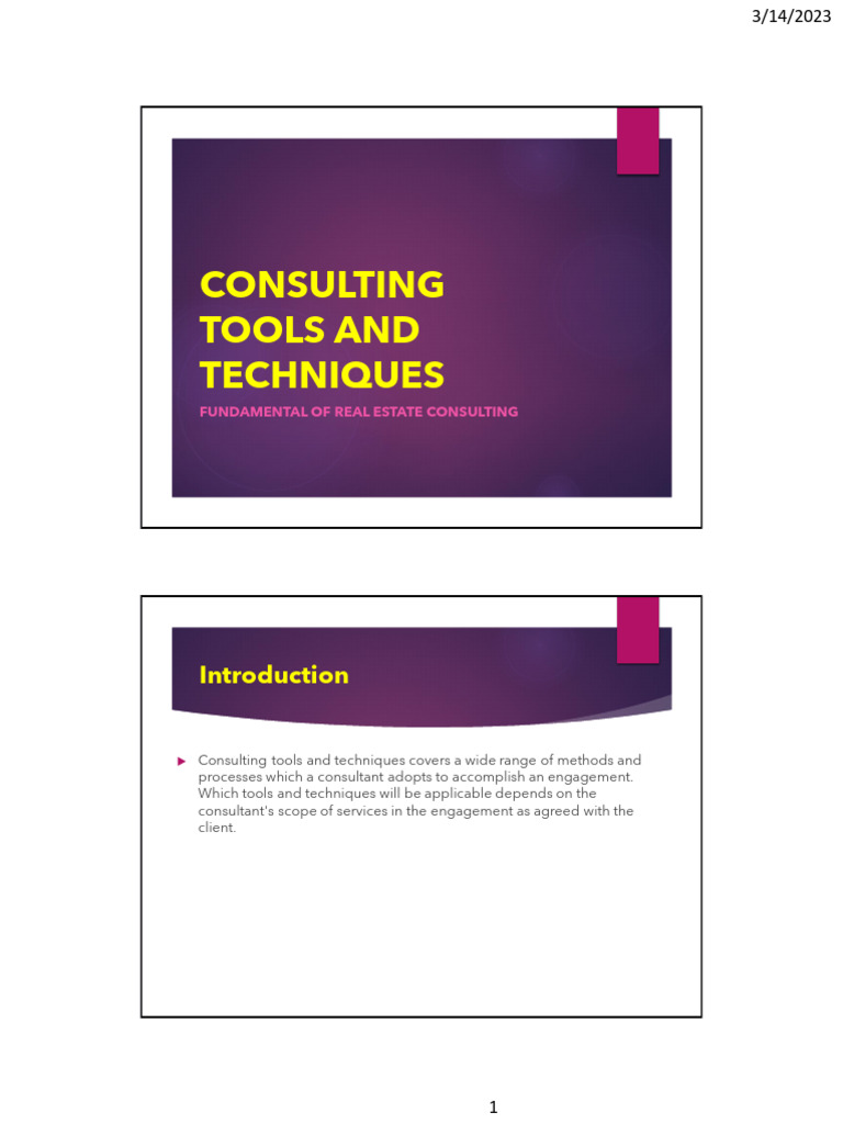 04 Consulting Tools and Techniques | PDF