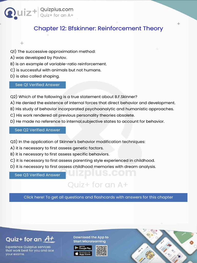 The Successive Approximation Method | PDF | Psychoanalysis | Reinforcement