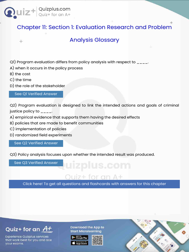 Program Evaluation Differs From Policy Analysis With Respect To | PDF ...