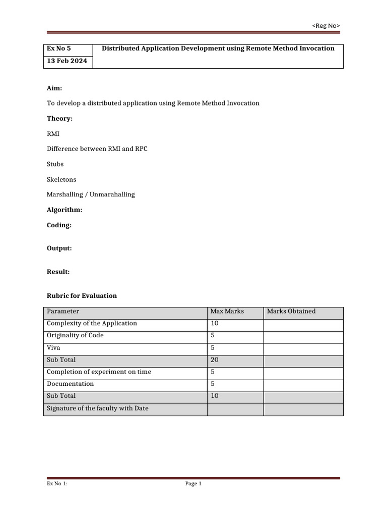 Ex No 5 Record Template | PDF