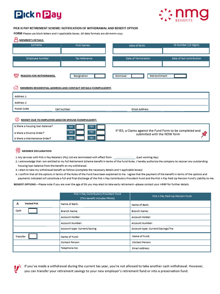 2024 Provident Fund Withdrawal Form | PDF | Retirement | Pension