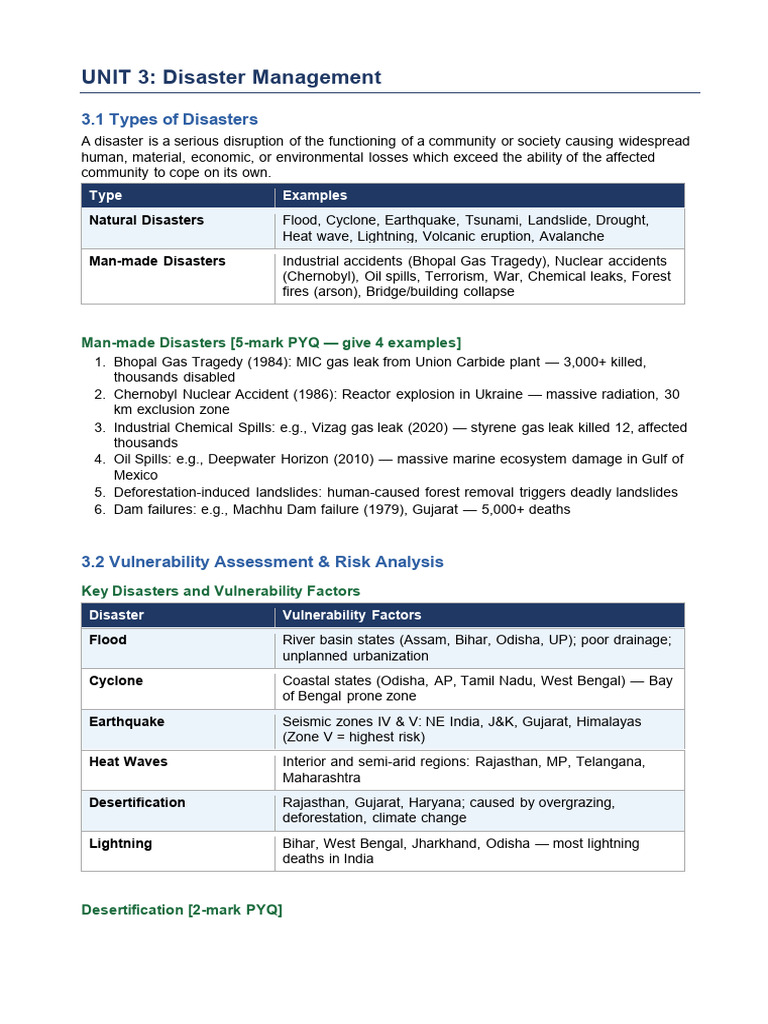 ESDM Complete Notes Unit3 | PDF | Natural Disasters | Tsunami