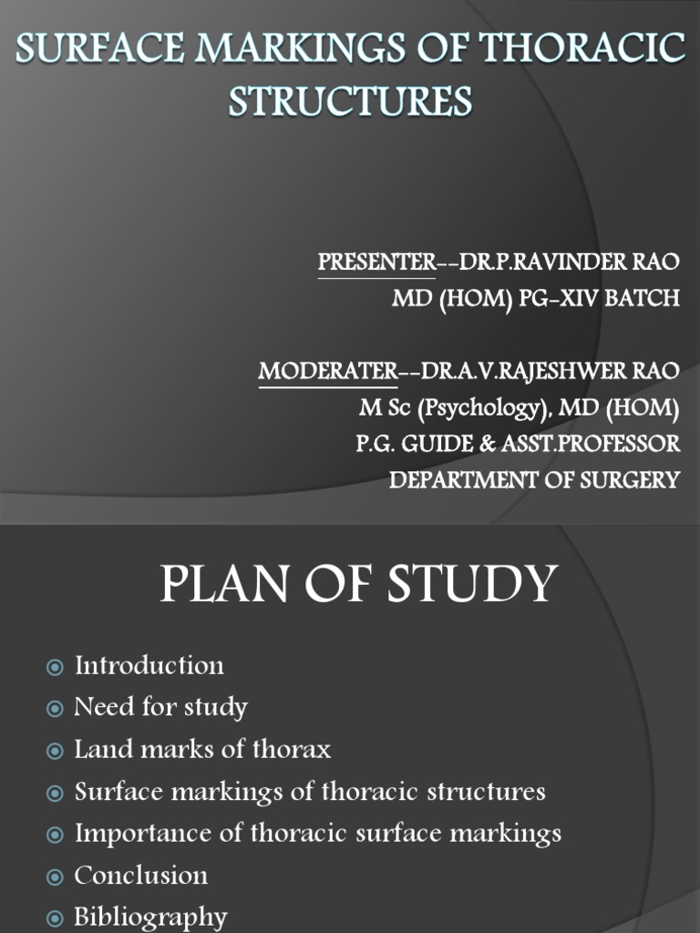 Thoracic Surface Markings Overview | PDF | Heart Valve | Thorax