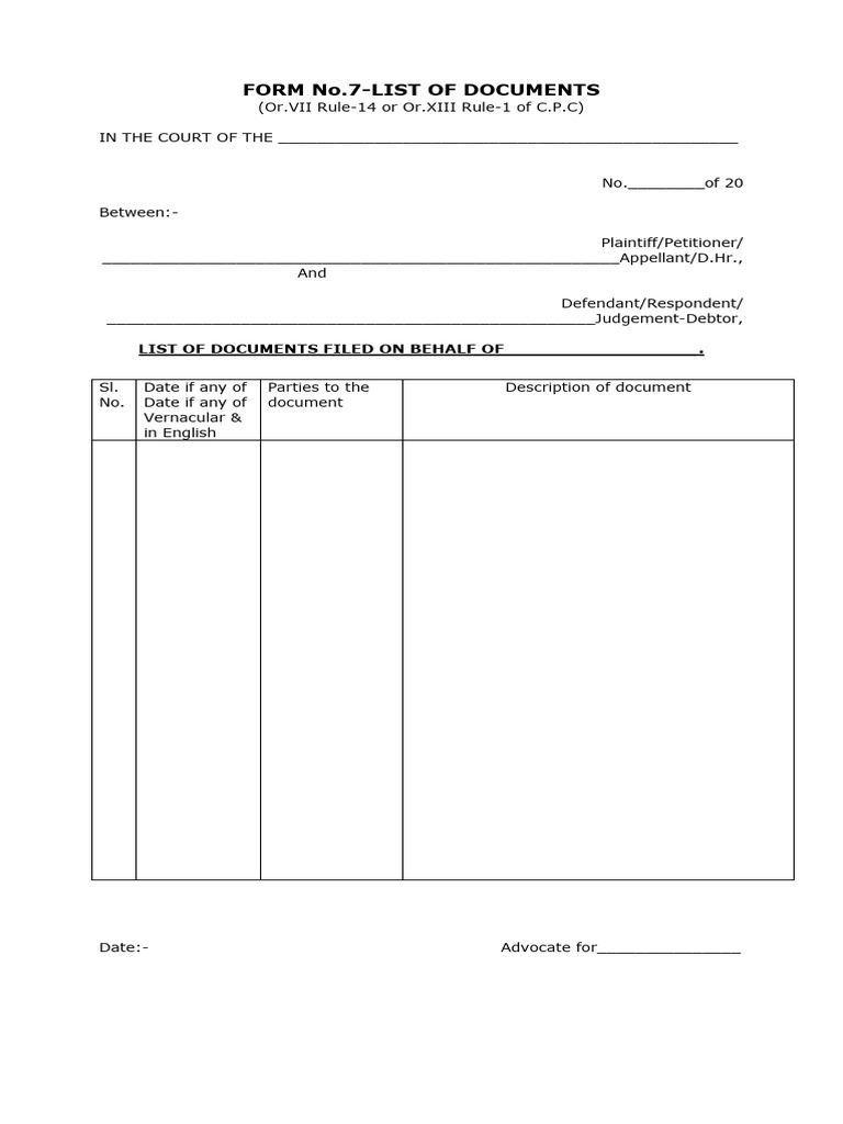 List of Documents | PDF