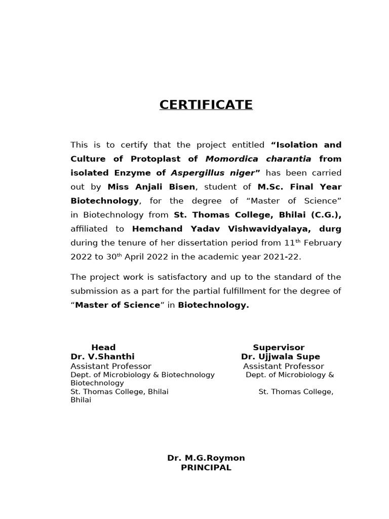 Dissertation Format | PDF | Health Sciences | Biotechnology