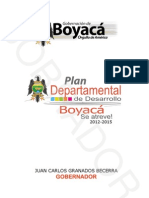 Plan Departamental de Desarrollo Boyacá Se Atreve 2012 - 2015