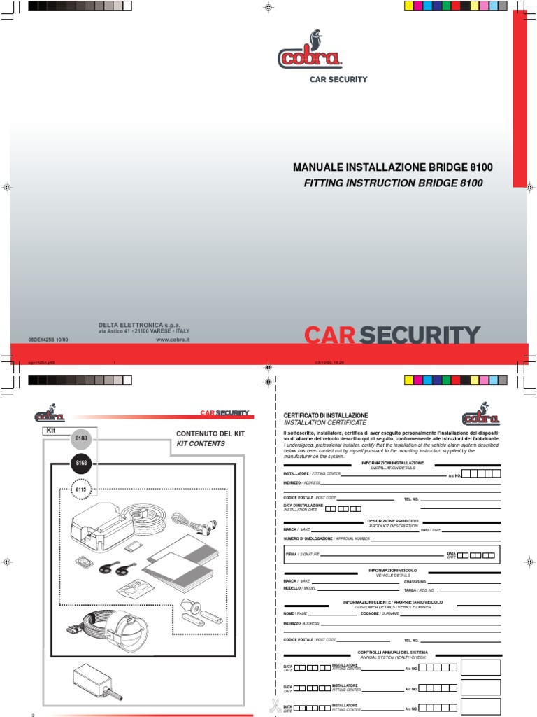 8100 Alarm Install Manual | PDF