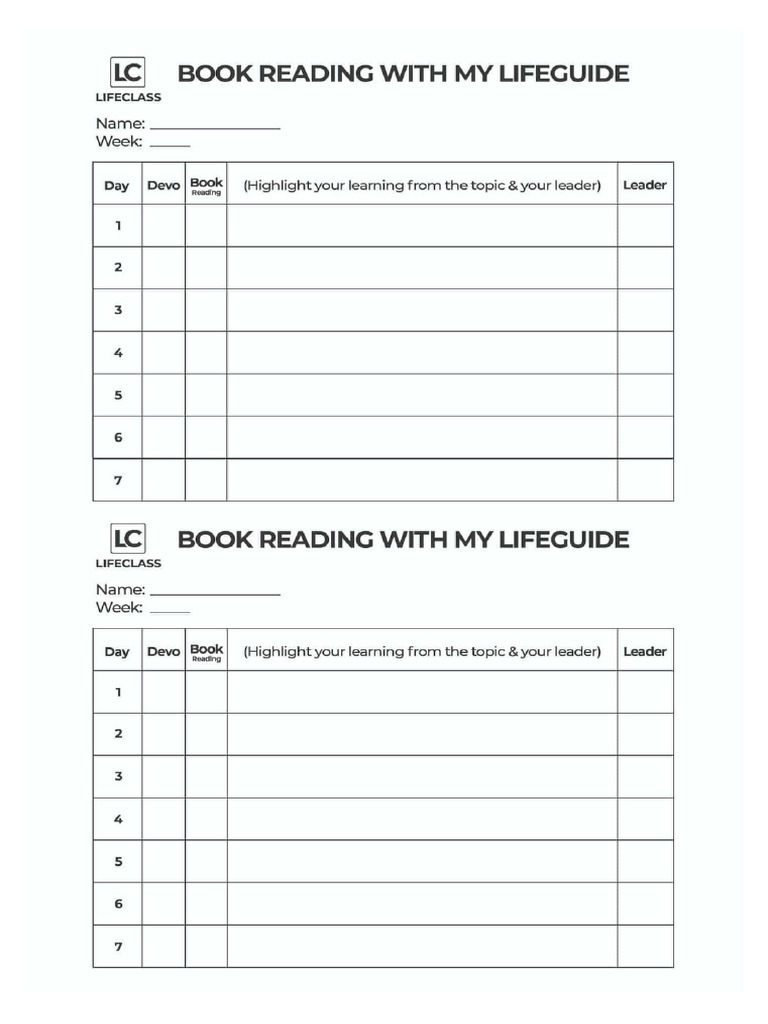 Life Class Daily Reading With LC Guides | PDF