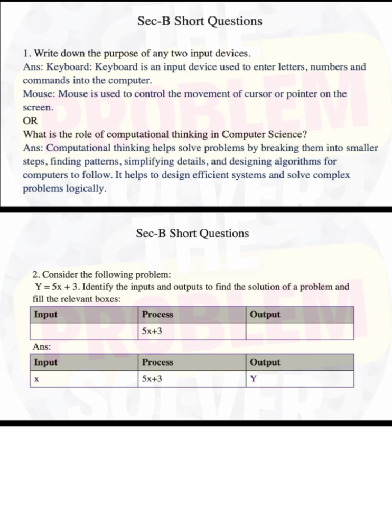 Computer Science G9 Model Paper Solution.20260312 13.31.44 | PDF