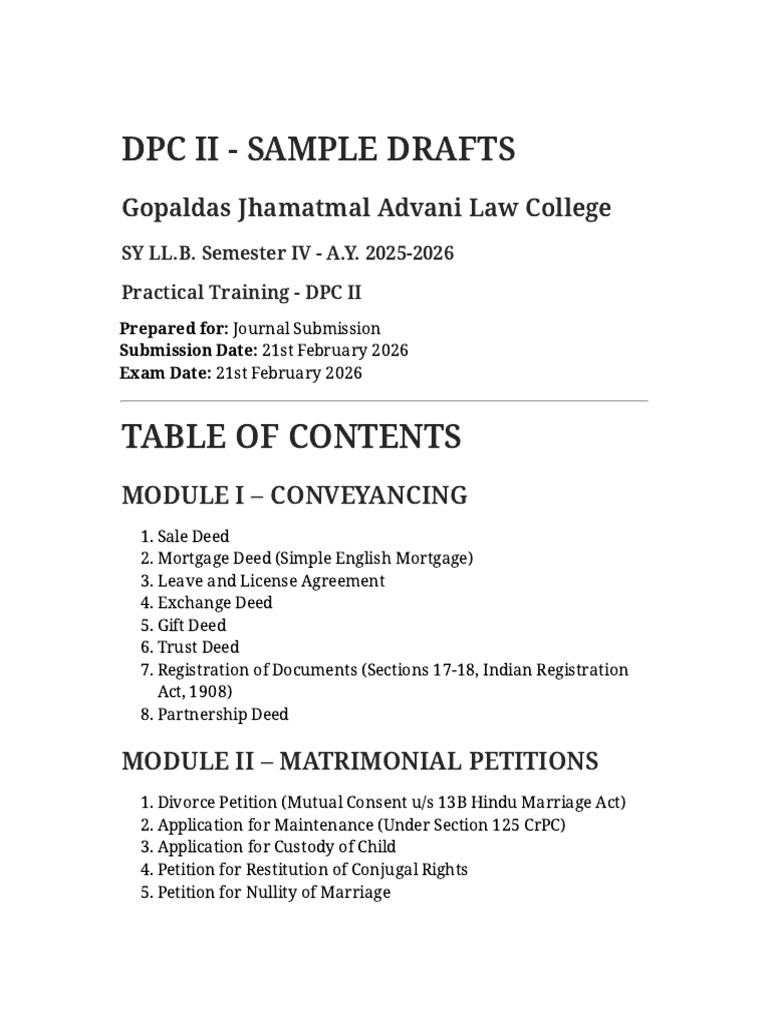 DPC II Sample Drafts | PDF | Mortgage Law | License