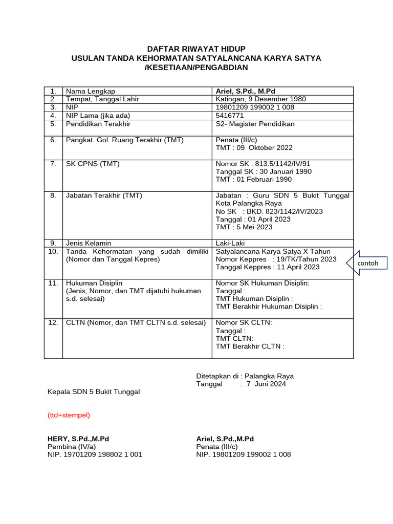 Format DRH SLKS Terbaru - Mommy | PDF