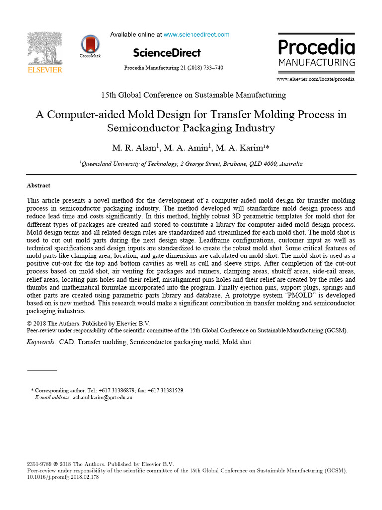 A Computer-Aided Mold Design For Transfer Molding | PDF | Epoxy ...