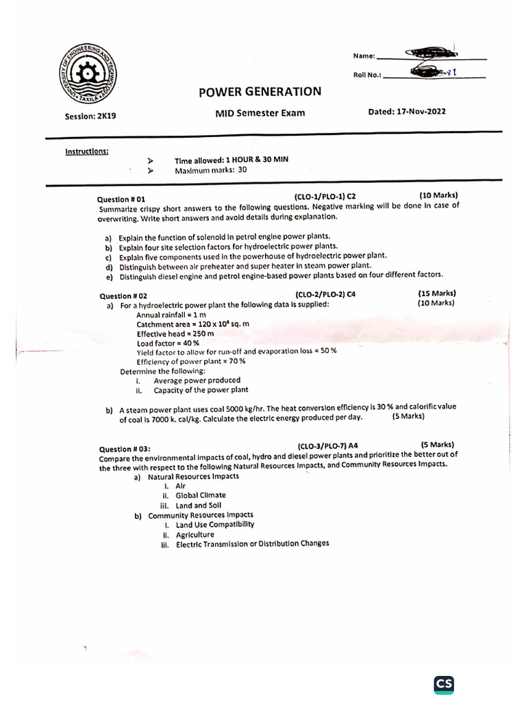 7th Sem Papers | PDF